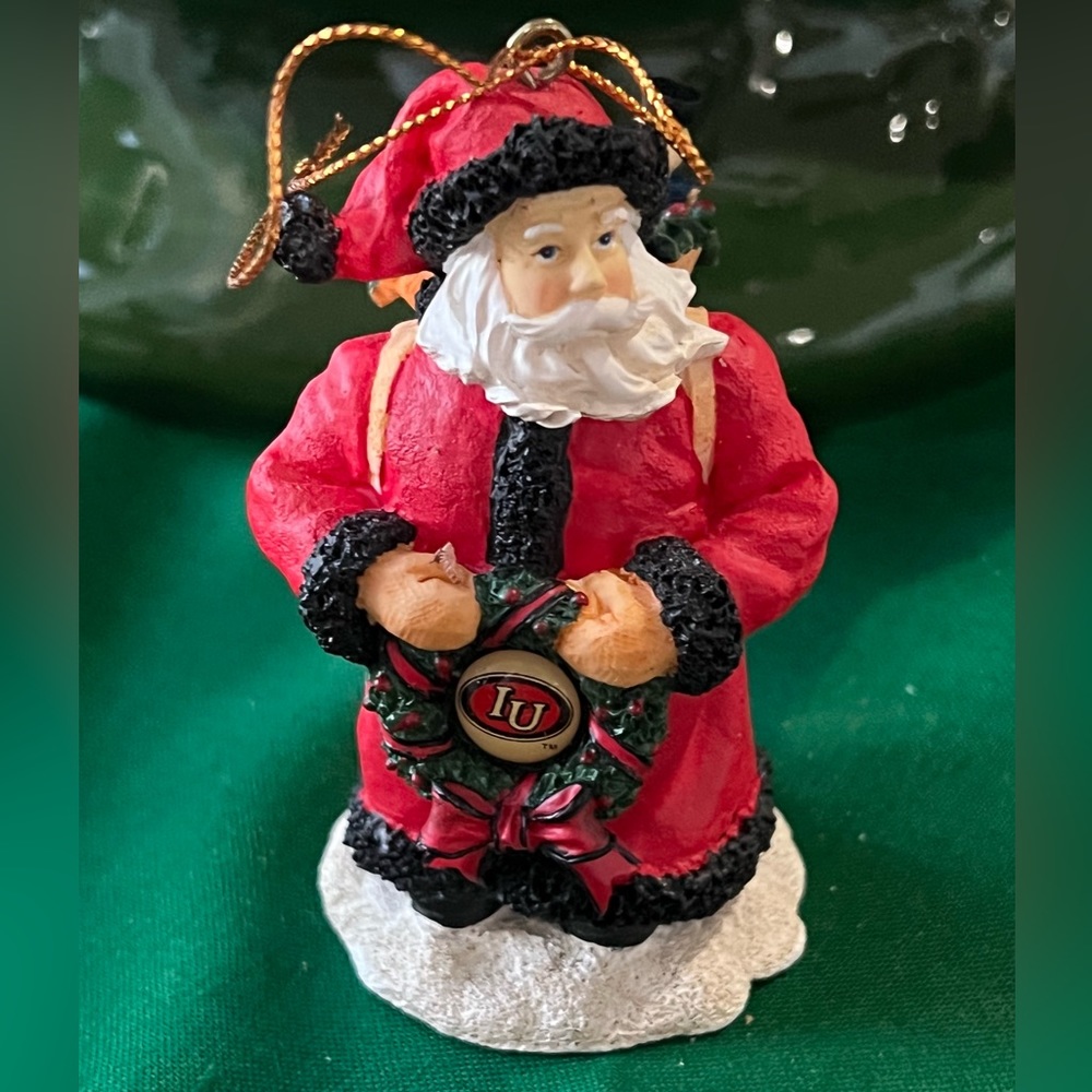 2000 Vintage/ New University of Indiana IU Hoosiers Collector’s Santa Ornament